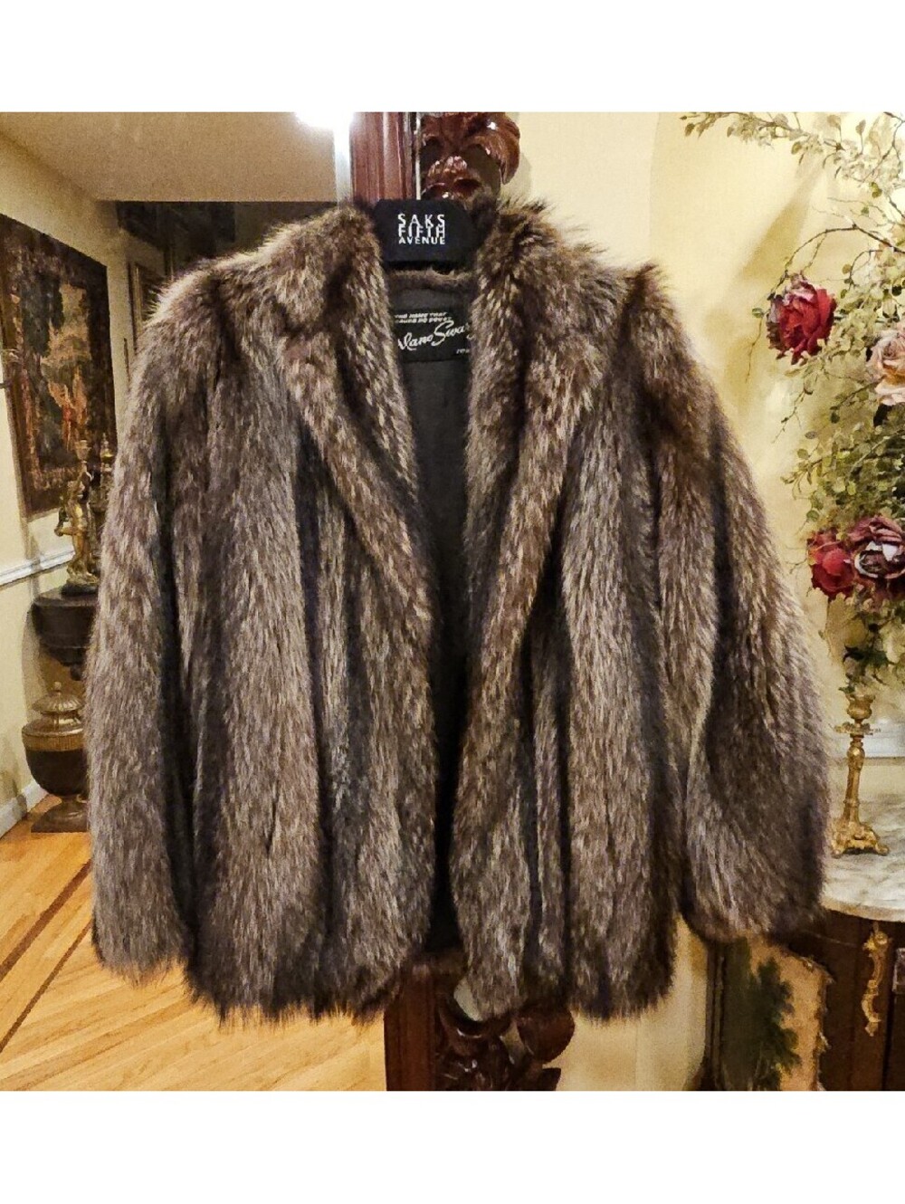Raccoon Coat/ Jacket- Size M
